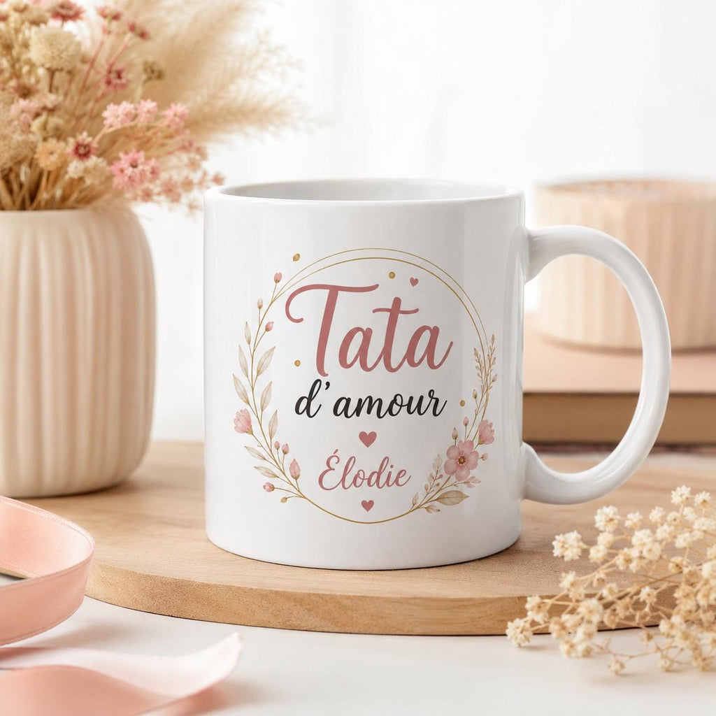 Tasse personnalisée Tata avec prénom – Mug en céramique 325 ml