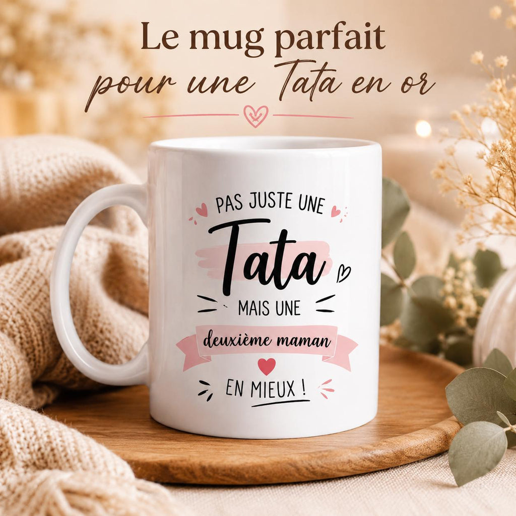 Tasse personnalisée Tata – Mug avec prénom, cadeau original pour une tata