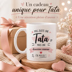 Tasse personnalisée Tata – Mug avec prénom, cadeau original pour une tata