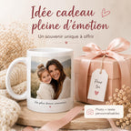 Tasse personnalisée photo et texte – Mug avec photo, cadeau personnalisé anniversaire couple famille - tasse céramique personnalisable