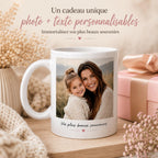 Tasse personnalisée photo et texte – Mug avec photo, cadeau personnalisé anniversaire couple famille - tasse céramique personnalisable