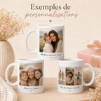 Tasse personnalisée photo et texte – Mug avec photo, cadeau personnalisé anniversaire couple famille - tasse céramique personnalisable