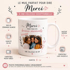 Mug personnalisé collègue avec photo – Tasse personnalisée, cadeau départ collègue, équipe bureau
