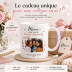 Mug personnalisé collègue avec photo – Tasse personnalisée, cadeau départ collègue, équipe bureau