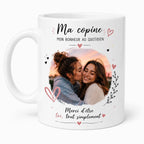 Tasse personnalisée copine avec photo – Mug photo amie, cadeau meilleure amie, anniversaire