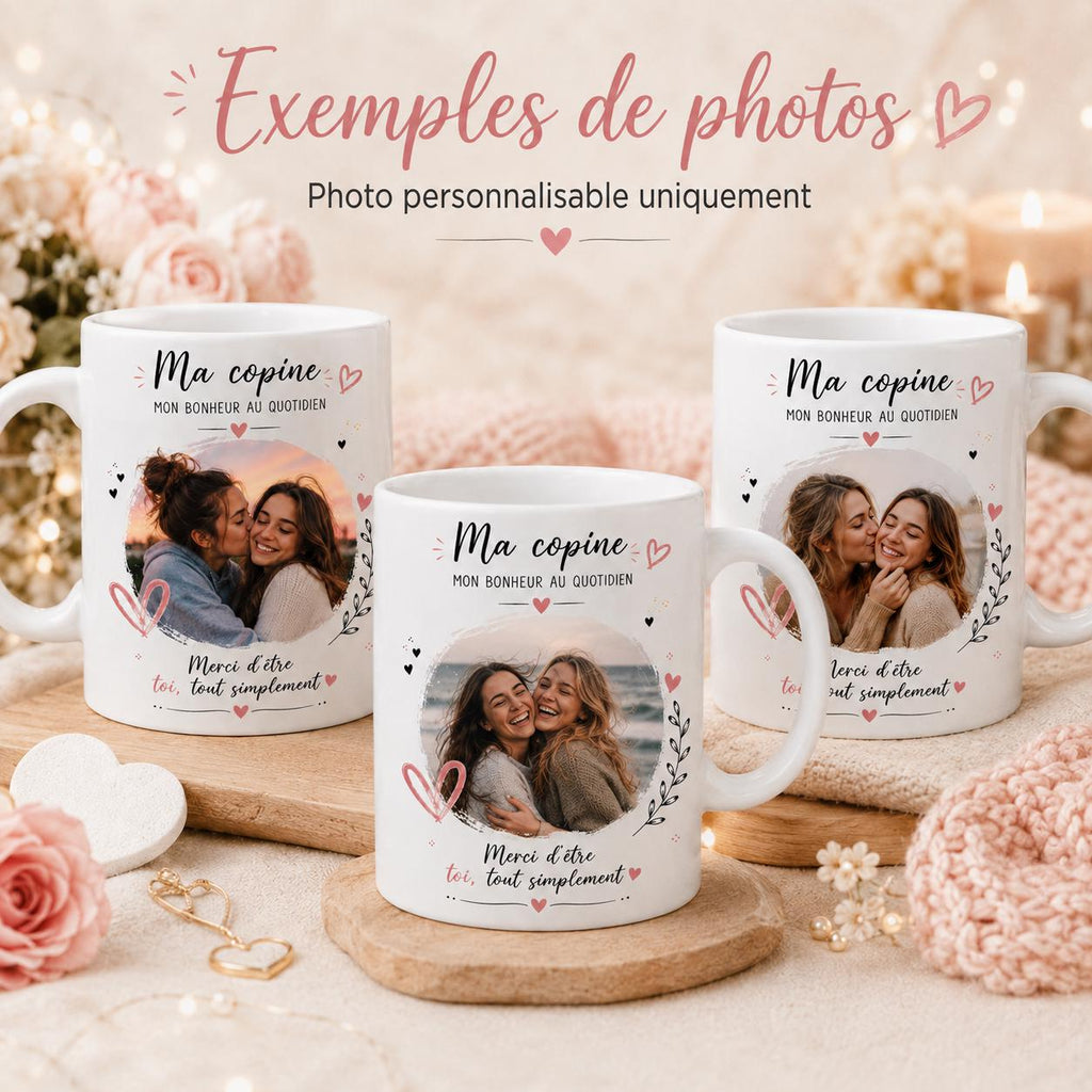 Tasse personnalisée copine avec photo – Mug photo amie, cadeau meilleure amie, anniversaire