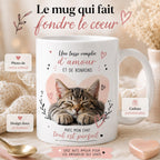 Tasse personnalisée Chat avec photo – Mug photo animal, cadeau amoureux des chats, souvenir personnalisé
