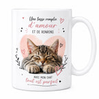 Tasse personnalisée Chat avec photo – Mug photo animal, cadeau amoureux des chats, souvenir personnalisé