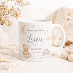 Mug Naissance Personnalisé Bébé avec Prénom, Date, Poids et Taille – Cadeau Naissance Original – Tasse Souvenir Bébé