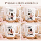 Mug meilleure amie personnalisé – Prénoms et avatars, cadeau amitié pour bestie