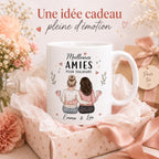 Mug meilleure amie personnalisé – Prénoms et avatars, cadeau amitié pour bestie