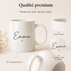 Mug Personnalisé Prénom – Tasse Personnalisée avec Prénom ou Texte – Cadeau Original Femme Homme – Anniversaire, Noël, Collègue