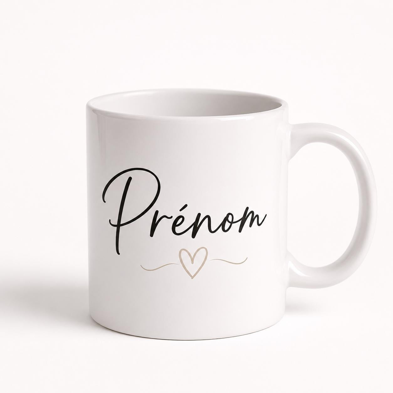 Mug Personnalisé Prénom – Tasse Personnalisée avec Prénom ou Texte – Cadeau Original Femme Homme – Anniversaire, Noël, Collègue