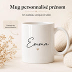 Mug Personnalisé Prénom – Tasse Personnalisée avec Prénom ou Texte – Cadeau Original Femme Homme – Anniversaire, Noël, Collègue