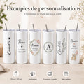 Gourde Personnalisée Adulte avec Prénom | Bouteille Personnalisée | Cadeau Femme Homme | Gourde Travail Sport
