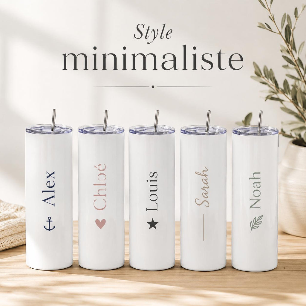 Gourde Personnalisée Adulte avec Prénom | Bouteille Personnalisée | Cadeau Femme Homme | Gourde Travail Sport