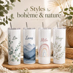 Gourde Personnalisée Adulte avec Prénom | Bouteille Personnalisée | Cadeau Femme Homme | Gourde Travail Sport