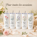 Gourde Personnalisée Adulte avec Prénom | Bouteille Personnalisée | Cadeau Femme Homme | Gourde Travail Sport