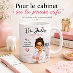 Mug Dentiste Personnalisé avec Prénom, Cadeau Merci Dentiste, Tasse Métier Cabinet Dentaire