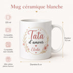 Tasse personnalisée Tata avec prénom – Mug en céramique 325 ml