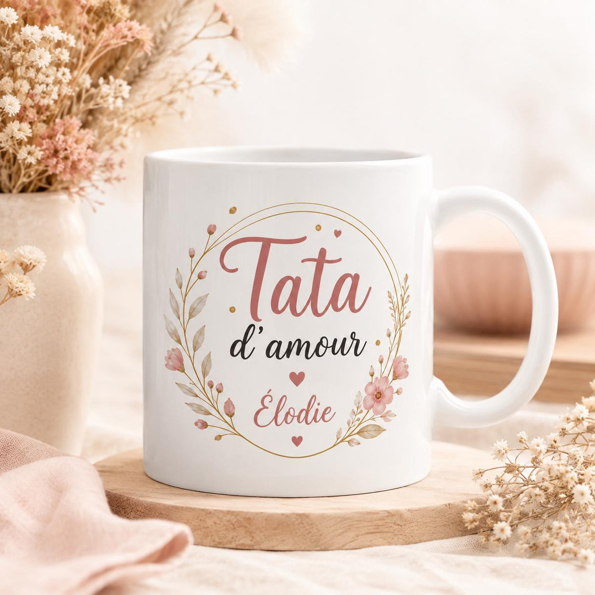 Tasse personnalisée Tata avec prénom – Mug en céramique 325 ml