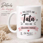 Tasse personnalisée Tata – Mug avec prénom, cadeau original pour une tata