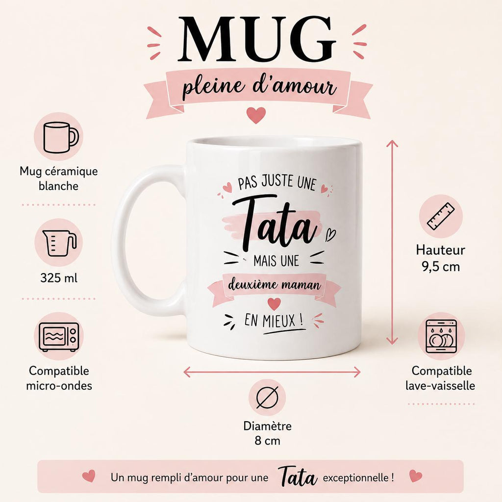 Tasse personnalisée Tata – Mug avec prénom, cadeau original pour une tata