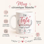 Mug Tata en céramique – Tasse Tata, cadeau Tata original, idée cadeau tante anniversaire Noël