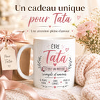 Mug Tata en céramique – Tasse Tata, cadeau Tata original, idée cadeau tante anniversaire Noël