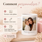 Tasse personnalisée photo et texte – Mug avec photo, cadeau personnalisé anniversaire couple famille - tasse céramique personnalisable