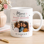 Mug personnalisé collègue avec photo – Tasse personnalisée, cadeau départ collègue, équipe bureau