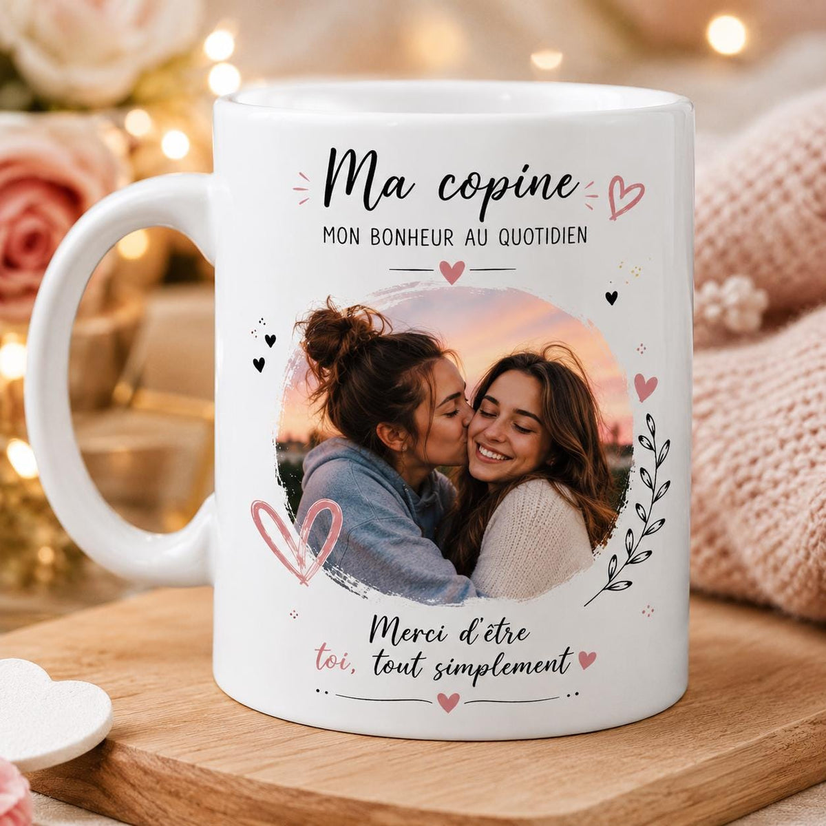 Tasse personnalisée copine avec photo – Mug photo amie, cadeau meilleure amie, anniversaire