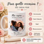 Tasse personnalisée copine avec photo – Mug photo amie, cadeau meilleure amie, anniversaire