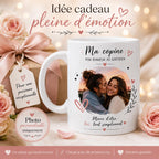 Tasse personnalisée copine avec photo – Mug photo amie, cadeau meilleure amie, anniversaire