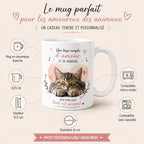Tasse personnalisée Chat avec photo – Mug photo animal, cadeau amoureux des chats, souvenir personnalisé