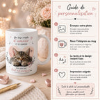 Tasse personnalisée Chat avec photo – Mug photo animal, cadeau amoureux des chats, souvenir personnalisé