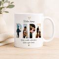 Mug Fête des Pères personnalisé photo Notre héros avec images intégrées dans le mot PAPA