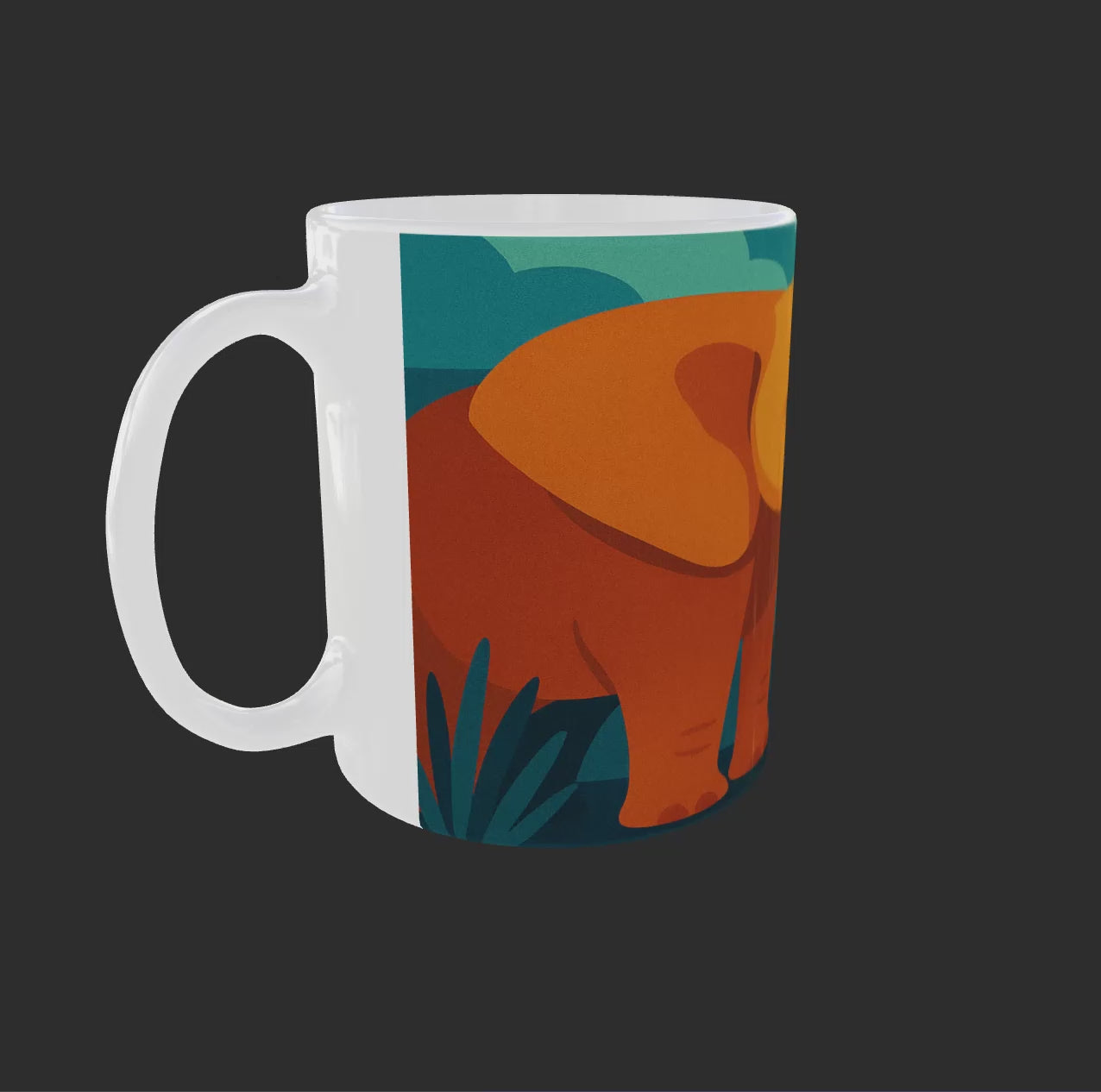 Mug en céramique éléphant