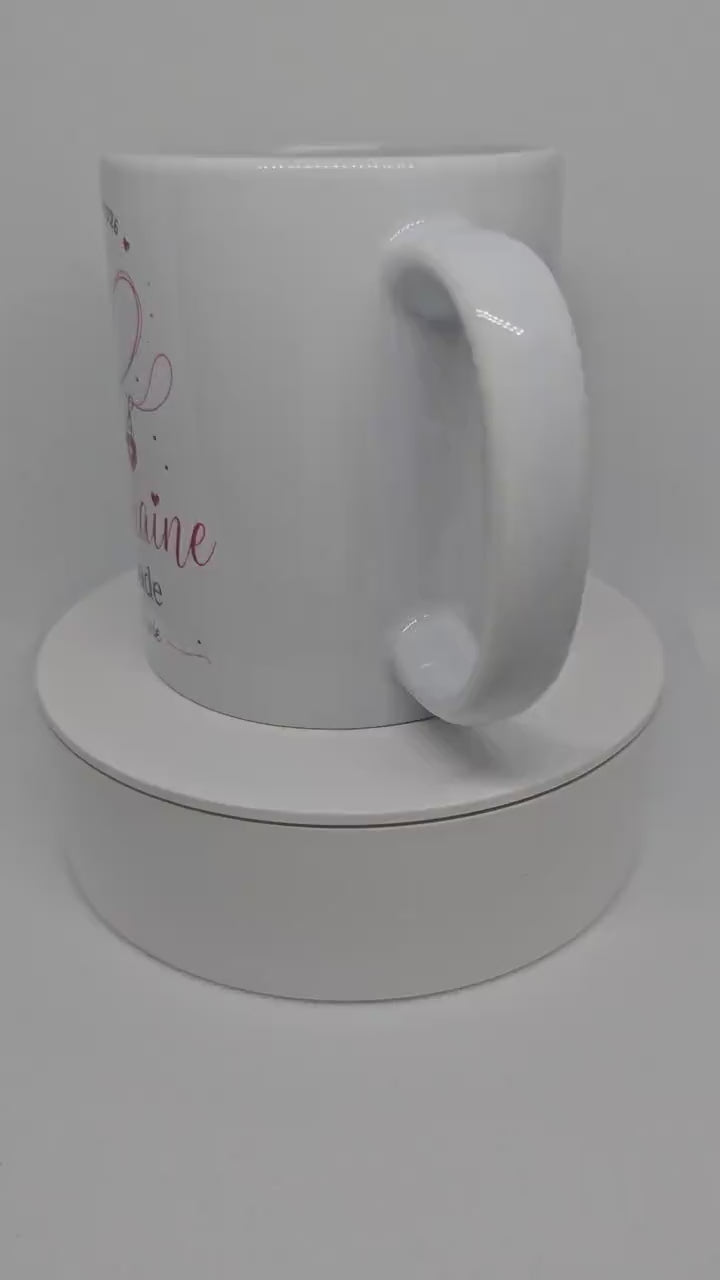 Mug Marraine Personnalisé | Cadeau Marraine avec Prénom, Date et Message