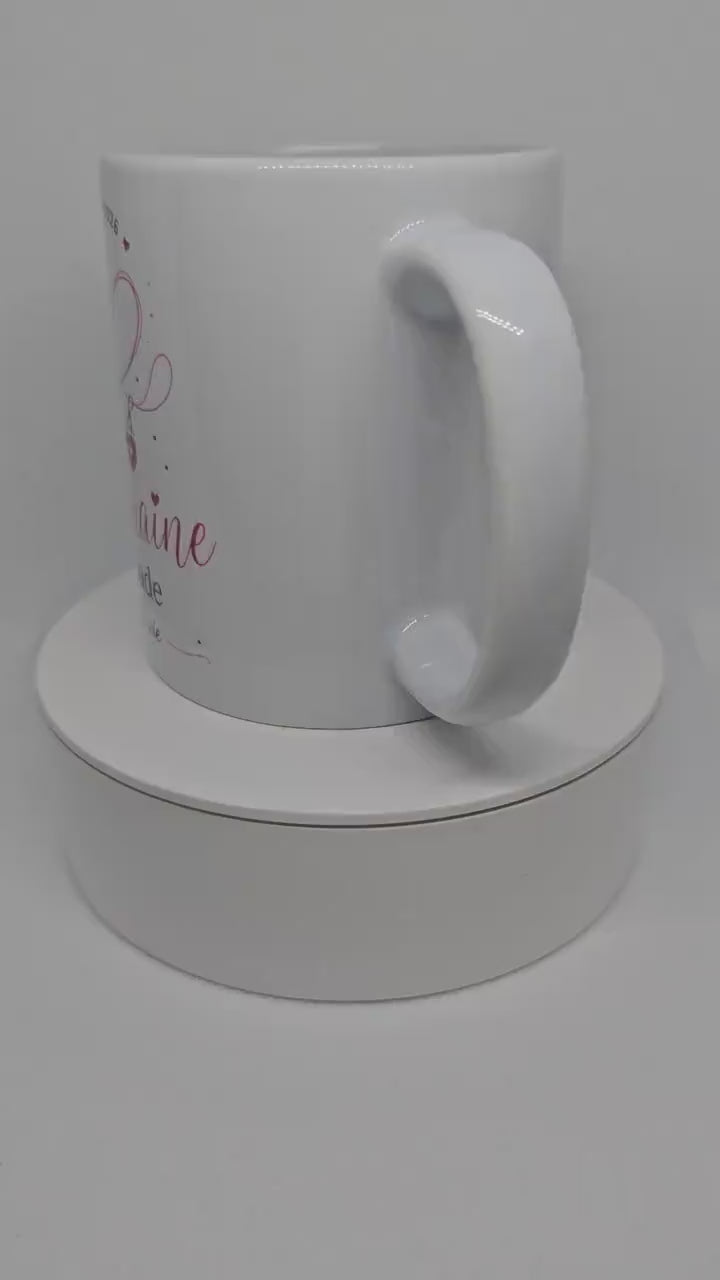 Mug Marraine Personnalisé | Cadeau Marraine avec Prénom, Date et Message