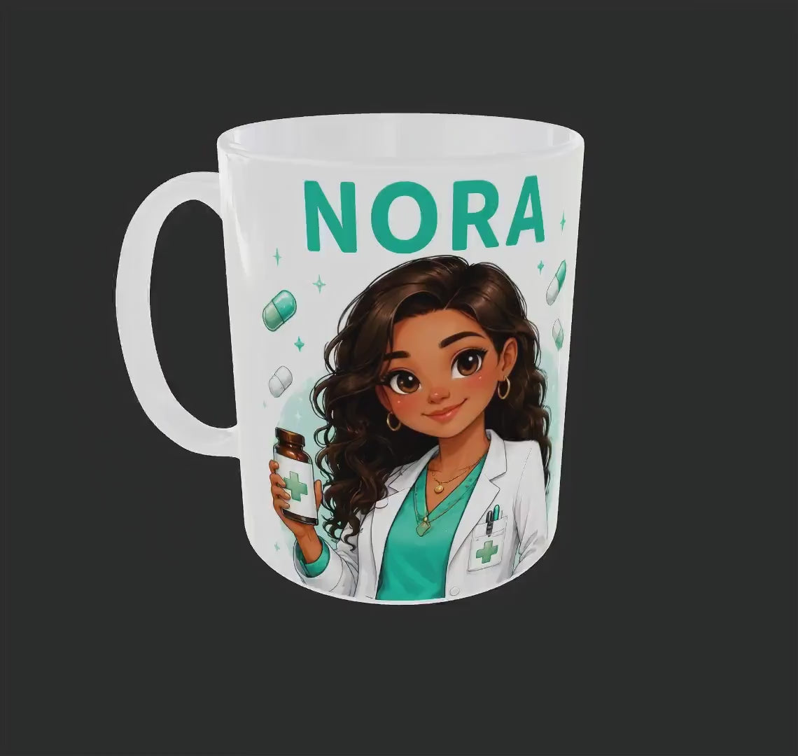 Mug Infirmière Personnalisé avec Prénom et Avatar
